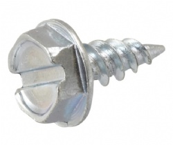 Zinc Slotted Hex Self-Piercing Screws